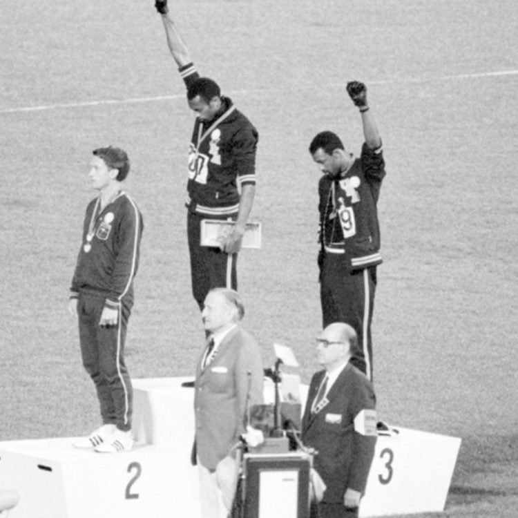 Two black Olympians on the winner