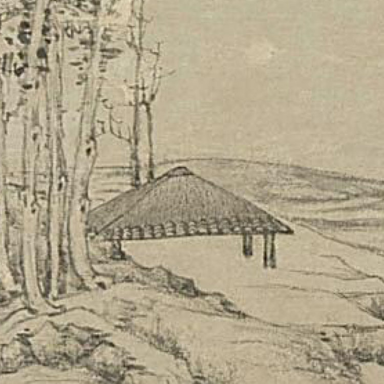 Chinese ink painting by Ni Zan