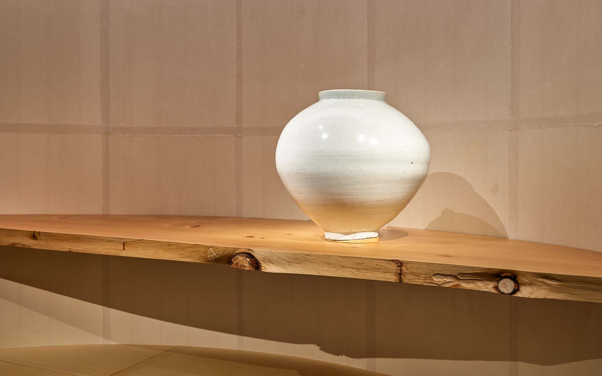 Moon Jar on display in the galleries