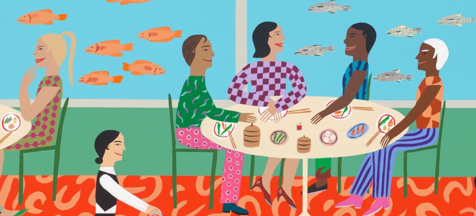 "Community Feast" mural by Chelsea Ryoko Wong